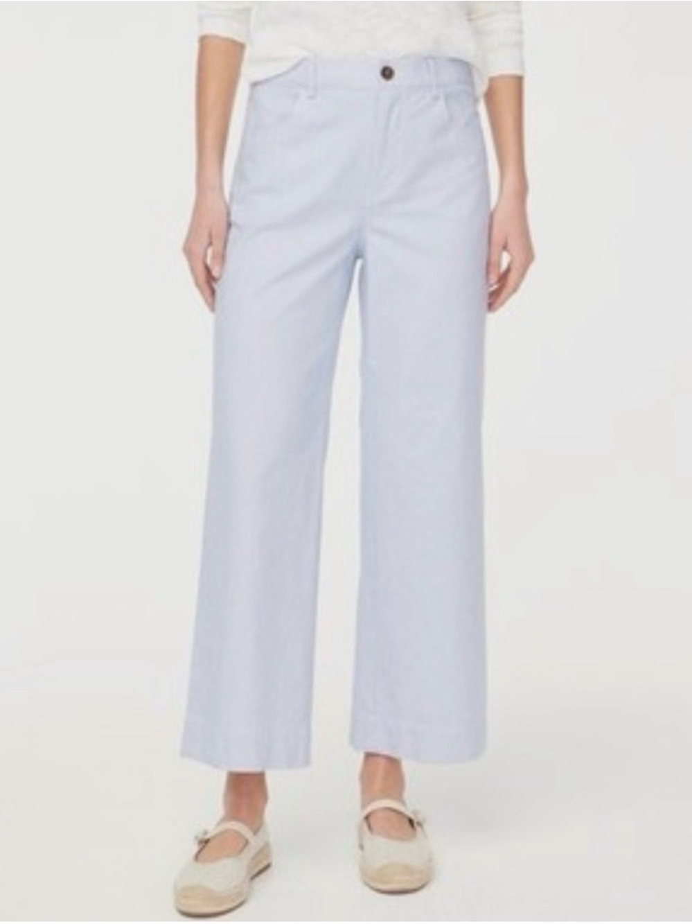 J. Crew Wide-Leg Cropped Pants, NWOT, never worn, size 29